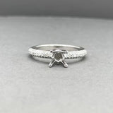 Estate 14K W Gold 0.30ctw H/SI1-2 Diamond Eng. Ring Semi-Mount