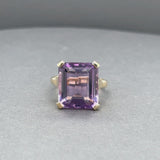 Estate 14K Y Gold 8.82ct Amethyst Ring