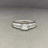 Estate 14K W Gold 0.80cttw G-I/SI1-2 Diamond Engagement Ring