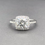 Estate 14K W Gold 2.13ctw Lab-Created Moissanite Eng. Ring