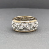 Estate 14K TT Gold 0.19ctw H-I/SI1 Diamond Flower Ring