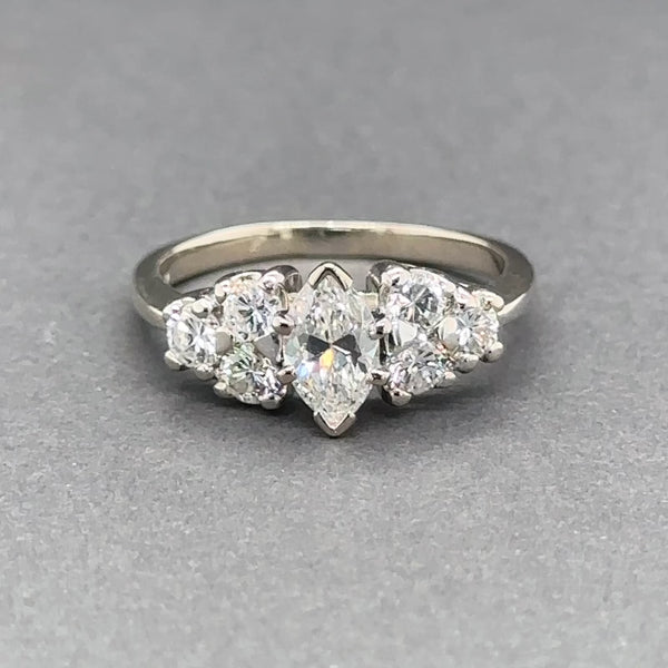 Estate 14K W Gold 0.97ctw H-I/SI1-2 Diamond Cocktail Ring