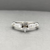Estate 14K W Gold 0.52ctw Diamond Eng. Ring Semi-Mount