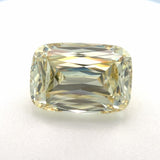 Estate 3.81ct Fancy Light Yellow/VVS2 Lab-Created Cushion Cut Loose Diamond IGI