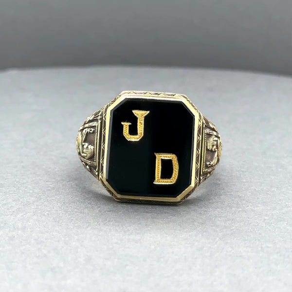 Estate Art Deco 14K Y Gold 11.95 Onyx Men’s Signet Ring