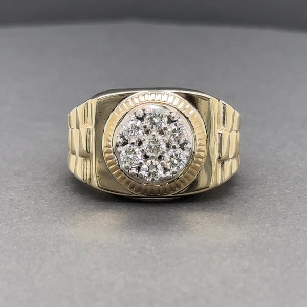 Estate 14K Y Gold 0.56ctw G-H/VS2-SI1 Diamond Rolex Style Ring