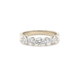 14K W Gold 1.00ctw G/I1 5 Round Diamond Ring
