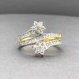 Estate 14K Y Gold 0.74ctw H-I/SI1-2 Diamond Crossover Ring