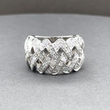 Estate 18K W Gold 0.78ctw G/VS2-SI1 Diamond Weave Ring