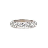 14K W Gold 1.53ctw E-F/VS1 7 Round Lab Created Diamond Ring