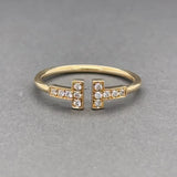 Estate Tiffany & Co. 18K Y Gold 0.13ctw G/VS2 Diamond T Wire Ring