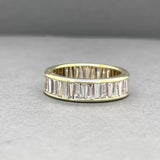 Estate 18K Y Gold 3.64ctw F-G/VS2-SI1 Diamond Eternity Ring