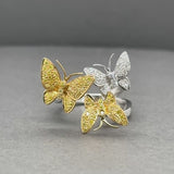 Estate 18K TT Gold 0.40ctw Diamond Vintage Butterfly Ring
