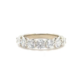 14K W Gold 2.00ctw G/I1 7 Round Diamond Ring