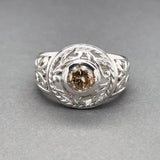 Estate 14K W Gold 1.19ct Fancy Light Brown/I2 Diamond Ring