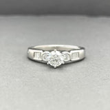 Anillo de compromiso de diamantes Estate Platinum de 0,5 quilates I/I3