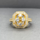 Estate 18K Y Gold 0.89ctw H/SI1-2 Diamond Cocktail Ring