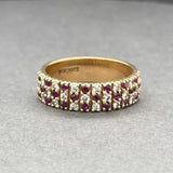 Estate 14K Y Gold 0.42ctw Ruby & 0.33ctw Diamond Ring