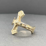 Estate 14K Y Gold Crucifix Ring