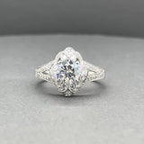 Estate 14K W Gold 0.44ctw G-H/SI1-2 Diamond Mounting Ring