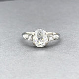 Estate 14K W Gold 1.58ctw H-I/SI1-2 Diamond Eng. Ring