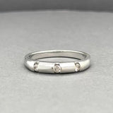 Estate 14K W Gold 0.12ctw Diamond Ring
