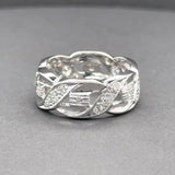 Estate Platinum 0.74ctw H-I/SI1 Diamond Chain Ring