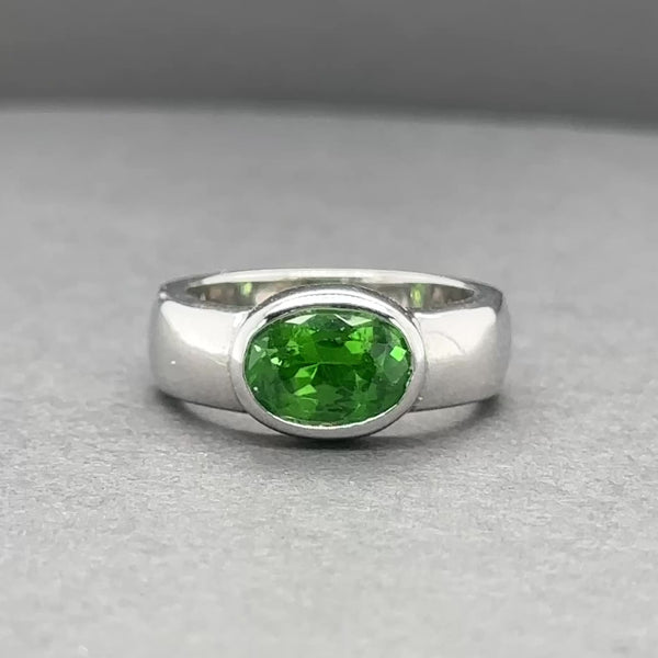 Estate 14K W Gold 1.61ct Garnet Ring