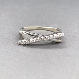 Estate 14K W Gold 0.24ctw H-I/SI1 Diamond Crossover Ring