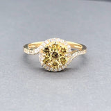 Estate 14K Y Gold 0.85ctw Fancy Yellow-H-I/VS1-SI2 Diamond Ring