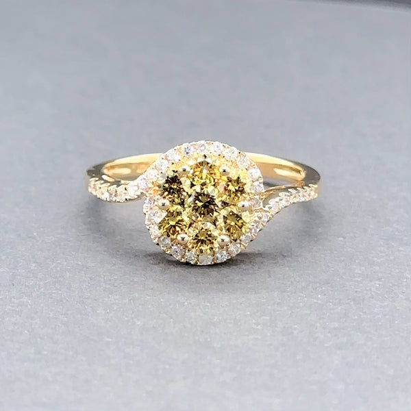 Estate 14K Y Gold 0.85ctw Fancy Yellow-H-I/VS1-SI2 Diamond Ring