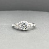 Estate 14K W Gold 0.50ctw H-I/SI1-2 Diamond Mounting Ring