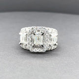 Estate 14K W Gold 3.71ctw H-J/VS1-SI2 Diamond Eng. Ring