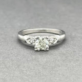 Estate Platinum 0.52ctw H-J/SI1 Diamond Eng. Ring