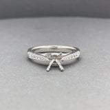 Estate 14K W Gold 0.27ctw H/SI1 Diamond Eng. Ring Mounting