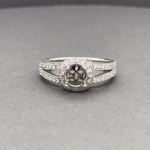 Estate 14K W Gold 0.42ctw H/SI1-2 Diamond Eng. Ring