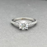 Estate 14K W Gold 1.45ctw H-I/SI2-I1 Diamond Eng. Ring