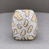 Estate 18K W Gold 1.45ctw G-H/VS2-SI1 Diamond Leopard Print Ring