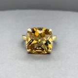 Estate Tiffany & Co. 18K Y Gold 11.19ct Citrine Sparkles Ring