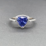 Estate 14K W Gold 2.08ct Tanzanite & 0.19ctw G-H/VS1-2 Diamond Ring