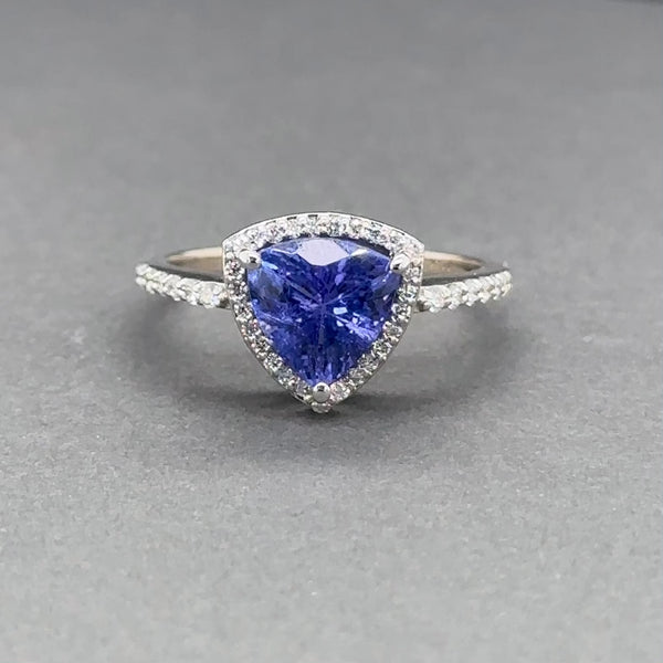 Estate 14K W Gold 2.08ct Tanzanite & 0.19ctw G-H/VS1-2 Diamond Ring