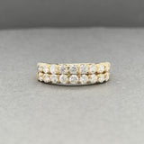 Estate 18K Y Gold 1.13ctw H/SI1-2 Diamond Double Row Ring