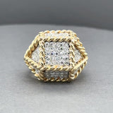 Estate 18K Y Gold 0.95ctw H/SI1-2 Diamond Geometric Ring