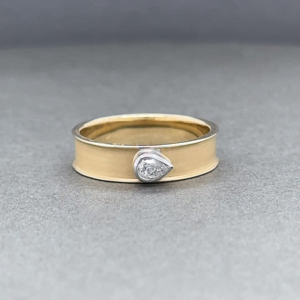 Estate 14K Y Gold  0.15cttw G-H/SI1 Pear Diamond Ring