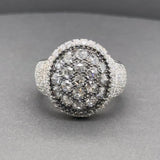 Estate Mouawad 18K W Gold 3.72ctw G-H/VS1-2 Diamond Rosette Ring