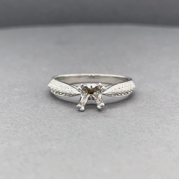 Estate 18K W Gold SI1/H 0.20ctw Diamond Mounting