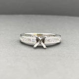 Estate 18K W Gold 0.60ctw H/SI1-2 Diamond Eng. Ring Semi-Mount