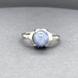 Estate 14K W Gold 6.08ct Star Sapphire Ring