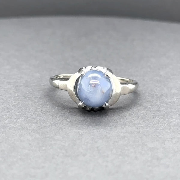 Estate 14K W Gold 6.08ct Star Sapphire Ring