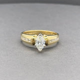 Estate 18K Y Gold 0.76ctw H-I/VS1-2 Diamond Eng. Ring